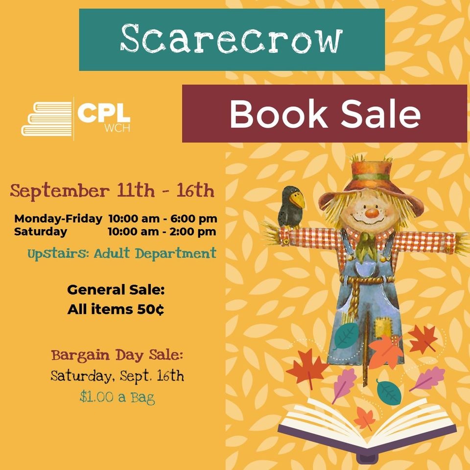 Carnegie Public Library of Fayette County Ohio Scarecrow Book Sale