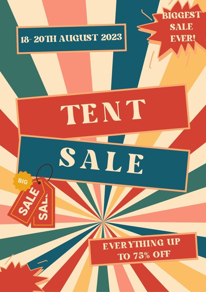 Ivory and Birch Tent Sale
