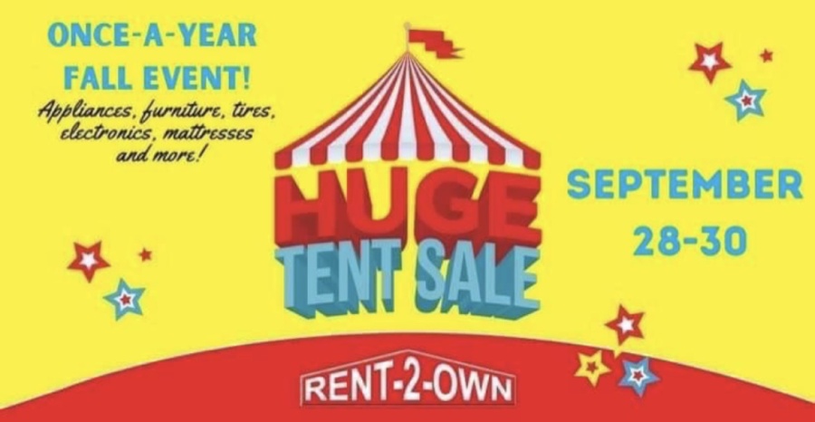 Rent-2-Own Fall Tent Sale