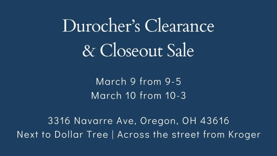 Durocher's Clearance and Closeout Sale