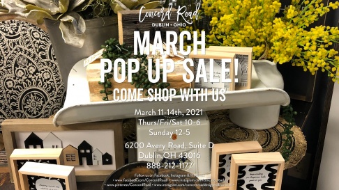 Concord Road March Pop-Up Sale