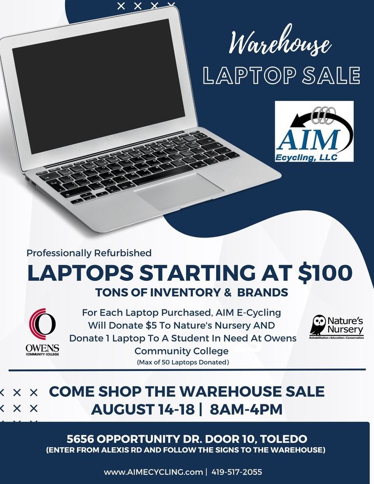 AIM eCycling Warehouse Laptop Sale