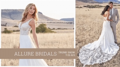 White Wisteria Bridal Boutique Allure Bridals Fall 2020 Trunk Show and Sale