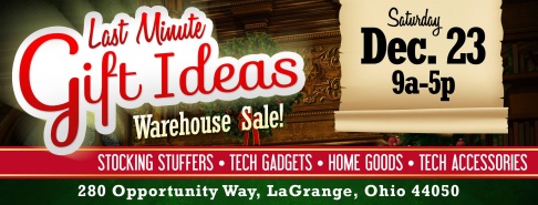 Last Minute Gift Ideas Warehouse Sale 